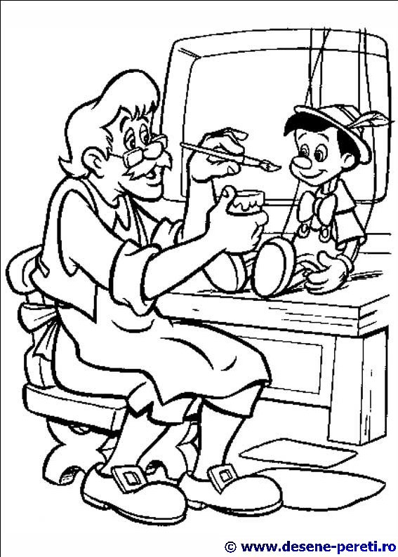 pinocchio desene colorat